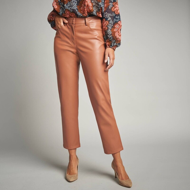 7/8 koženkové nohavice karamelová 042 Blancheporte 65218967