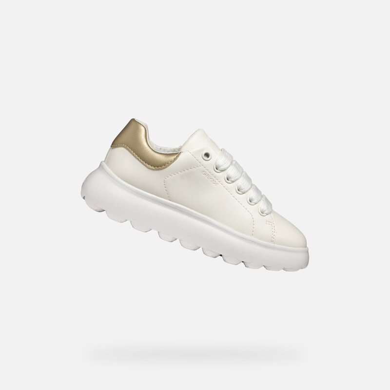 White Girls Geox Puffypop Sneakers - Girls 65459036