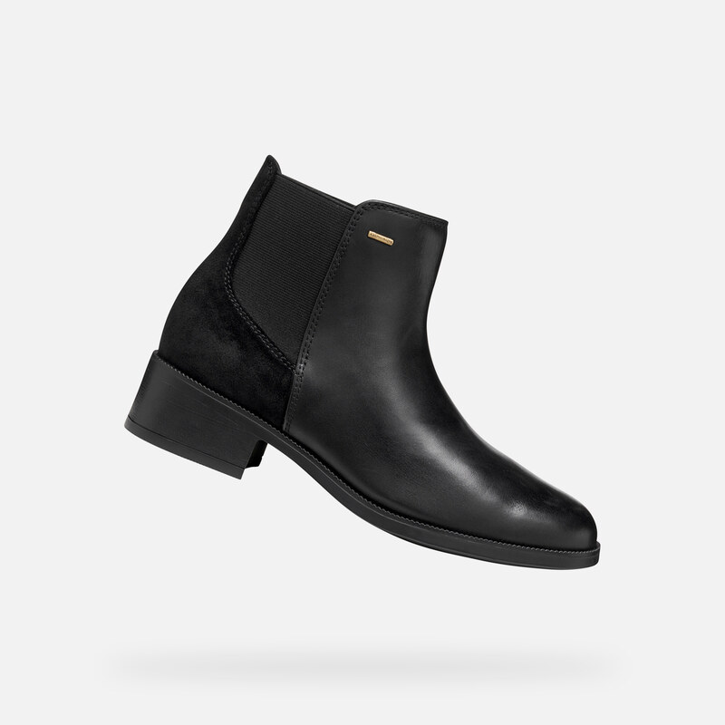 Black Womens Ankle Boots Geox Camexia NP ABX - Ladies 65459117