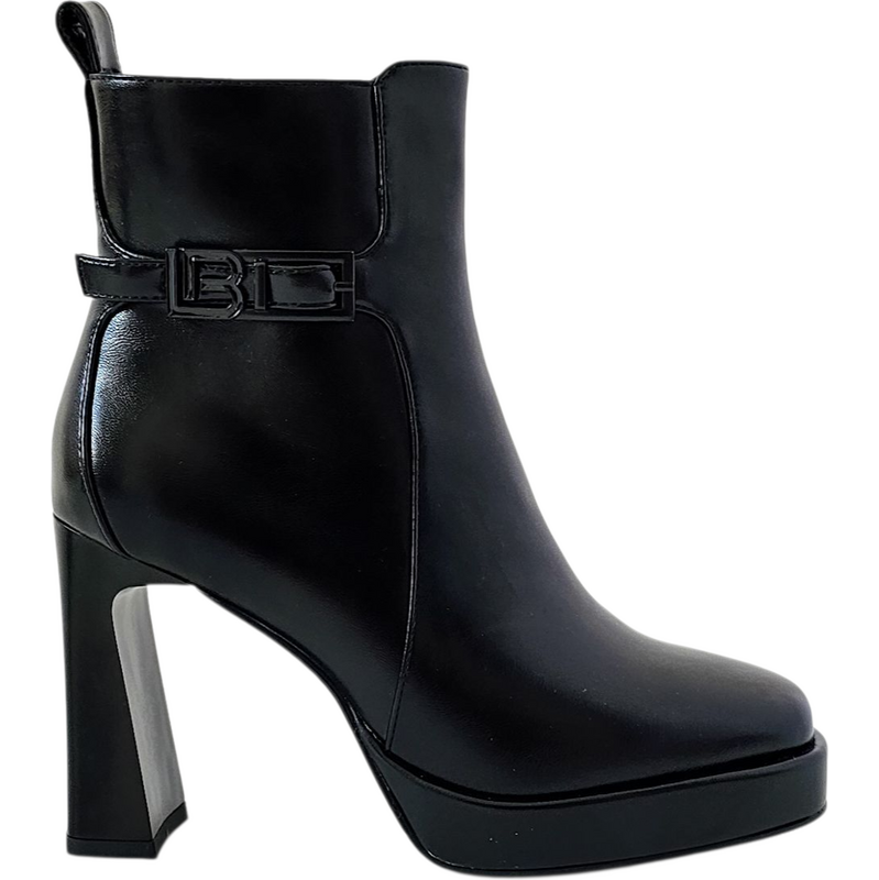 Elegantné členkové čižmy Laura Biagiotti Calf Black 65459876
