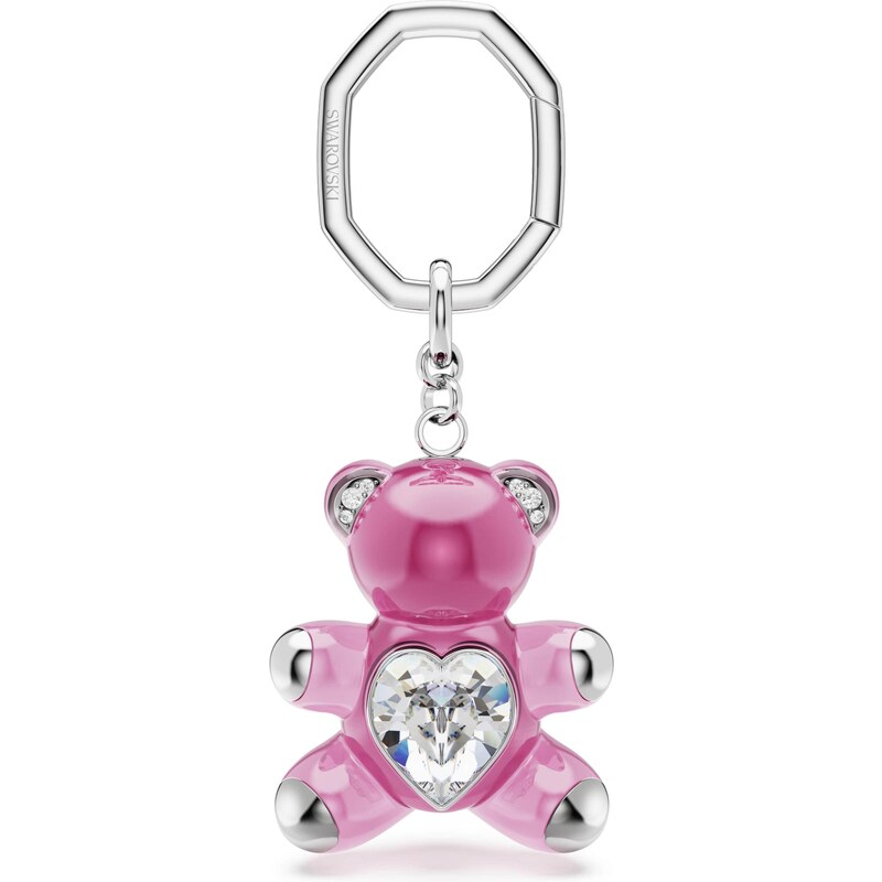 Swarovski Prívesky na kľúče Teddy ružová / strieborná / priehľadná 65460770