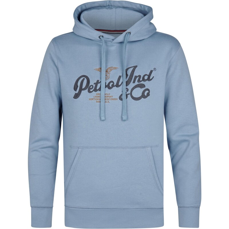 Petrol Industries Mikina Kennewick modrosivá / svetlohnedá / čierna 65889177