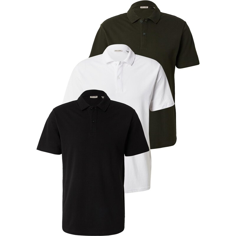 Only & Sons Tričko ONSGORDON tmavozelená / čierna / biela 65560063