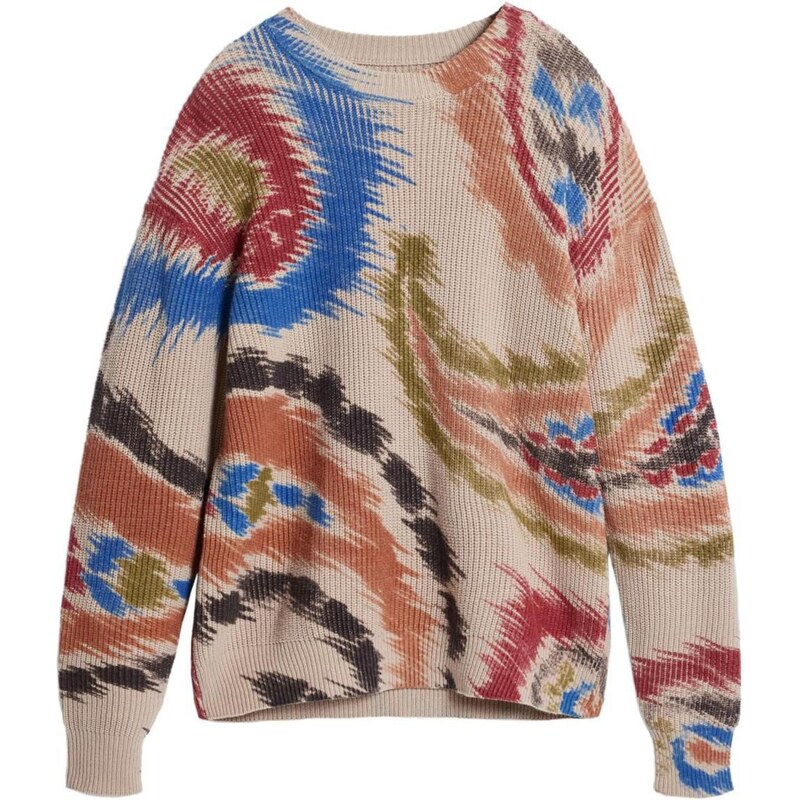 Desigual Mikina modrá / hrdzavohnedá / svetlohnedá / olivová / červená 65460891