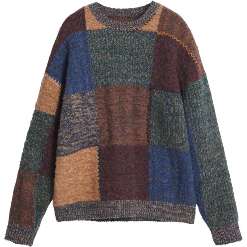 Desigual Mikina modrá / karamelová / tmavozelená / bordová 65460893