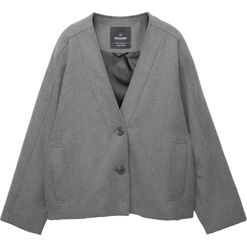Pull&Bear Prechodná bunda sivá 66057216