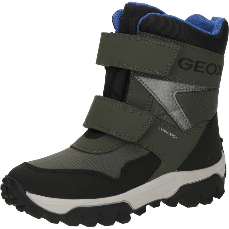 GEOX Snehule HIMALAYA striebornosivá / olivová / čierna 65485241