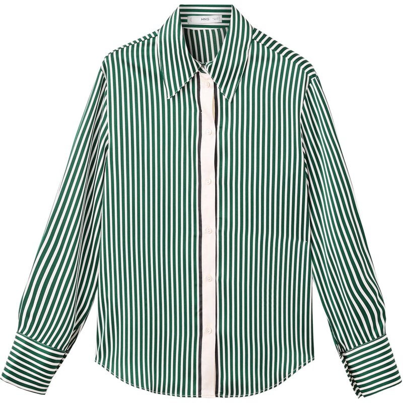 MANGO Blúzka MARGARET krémová / zelená / čierna / biela 65894080