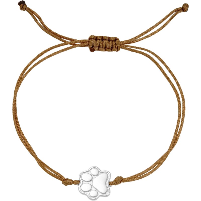 Olivie Šnúrkový hnedý náramok TLAPKA 9671 65462958