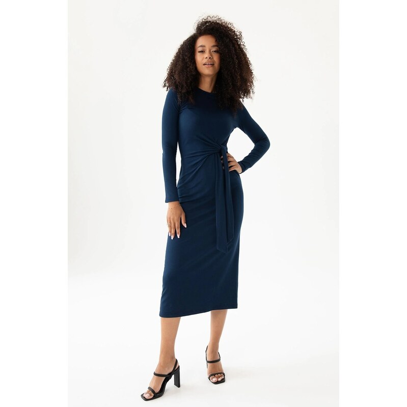 Mosquito Dámske elegantné šaty Solene tmavomodré, Farba tmavomodrá 65463619