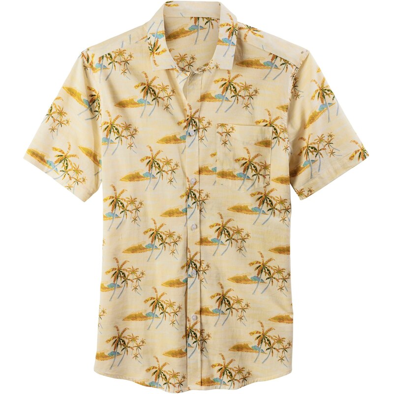 BEACH TIME Košeľa svetlomodrá / hnedá / pastelovo žltá / olivová 65642588