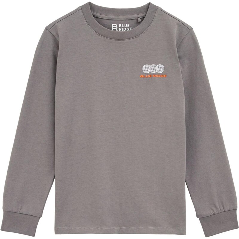 WE Fashion Tričko sivobéžová / oranžová / biela 65883091