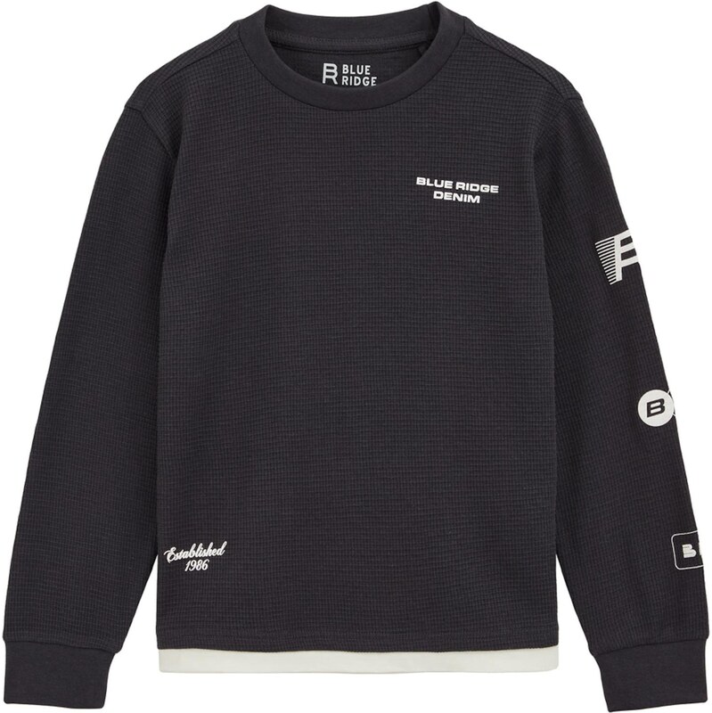 WE Fashion Tričko antracitová / biela 65885053