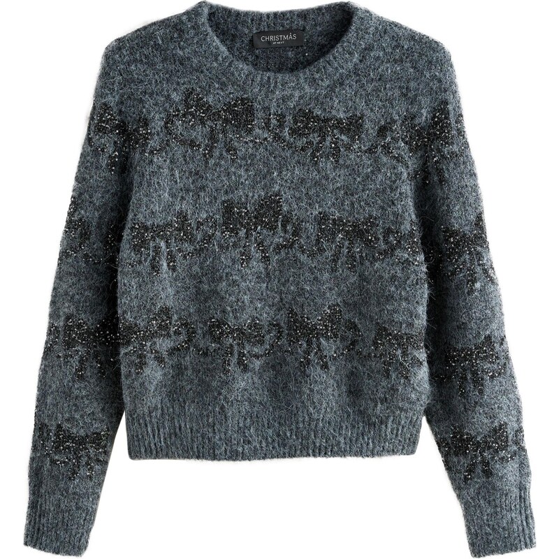 Next Sveter sivá / čierna 65773432