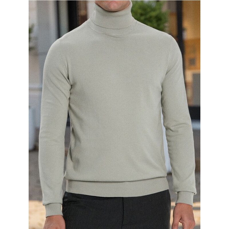 Sinsay - Klasický rolák - bledozelená 65755820