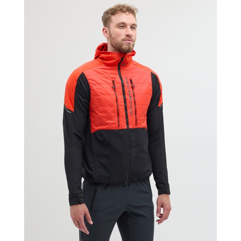 Pánska vetruodolná bunda Silvini Core červená/čierna 65472402