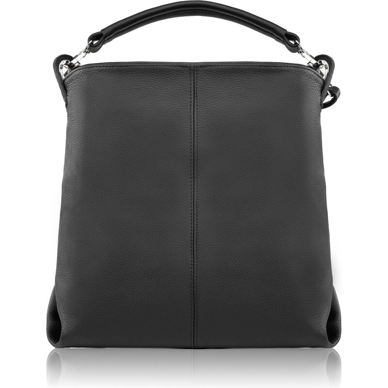 Abruzzo Dámska kožená taška cez rameno veľká | čierna ABR-24 65468741