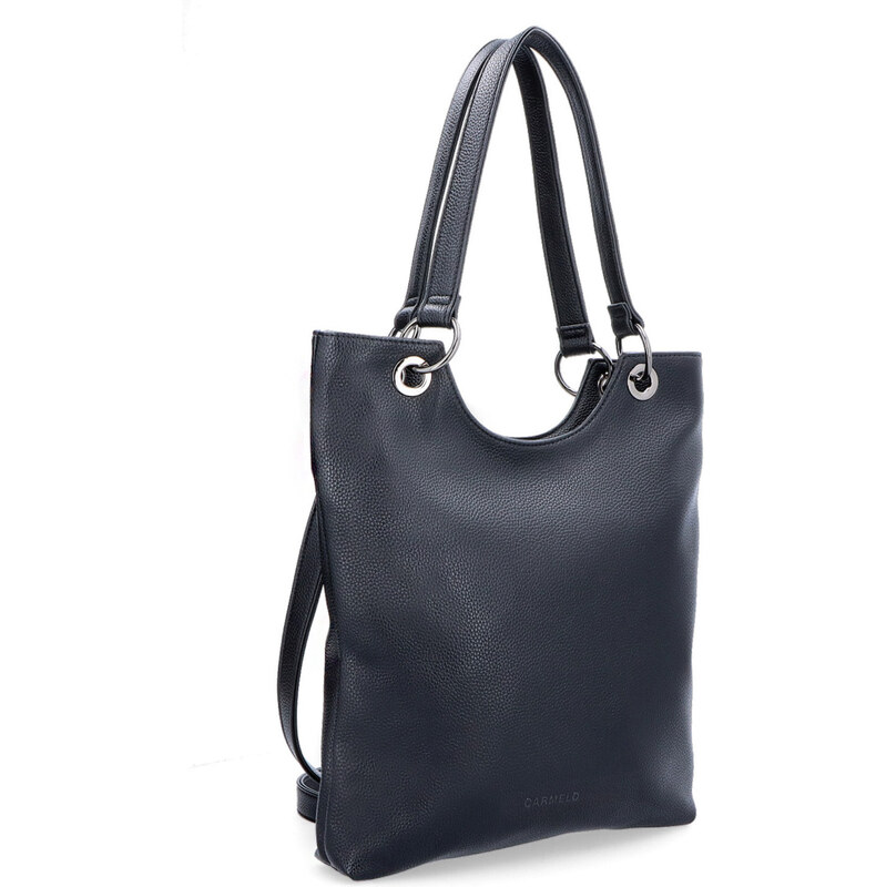 Kabelka zo syntetickej kože cez rameno Carmelo čierna 4316 C 64020189