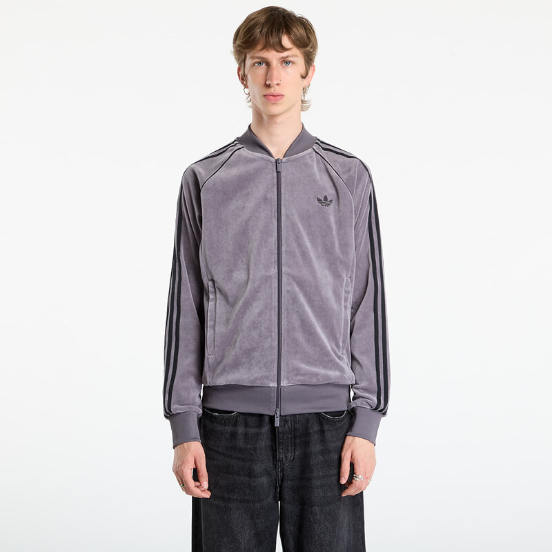 adidas Originals Bunda adidas SST Adicolor Velour Track Top Grey 65469371