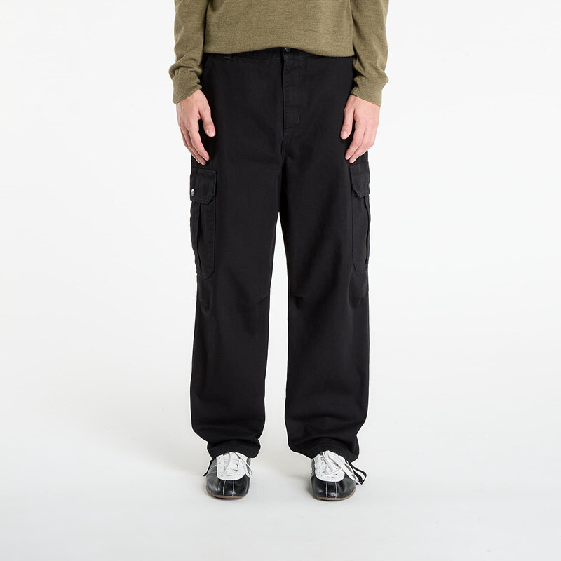 Džínsy Carhartt WIP Stanton Cargo Pant Black Stone Washed M 65469443