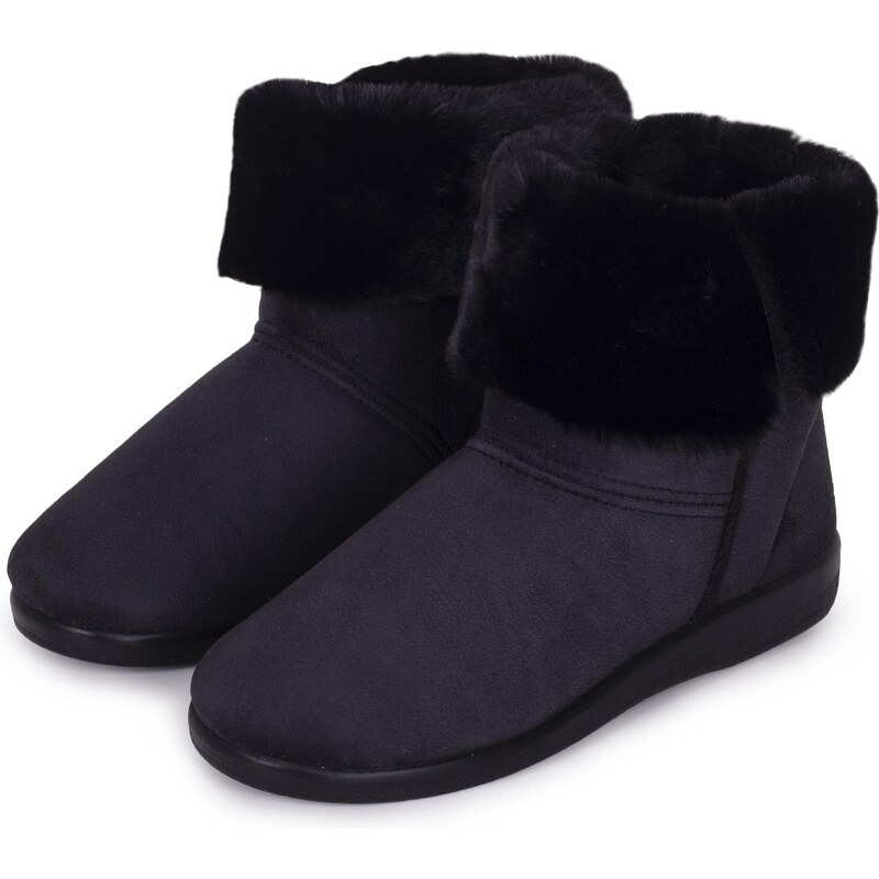 Vlnka Dámske členkové zimné topánky s ovčou vlnou Lucia čierna 61055436