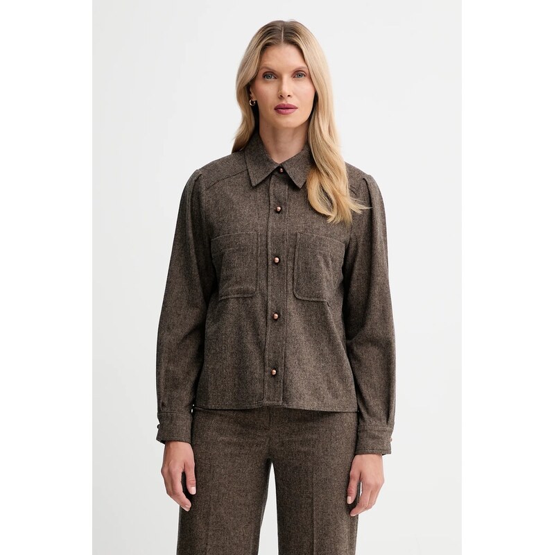 Košeľa s prímesou vlny Sessun 65472890