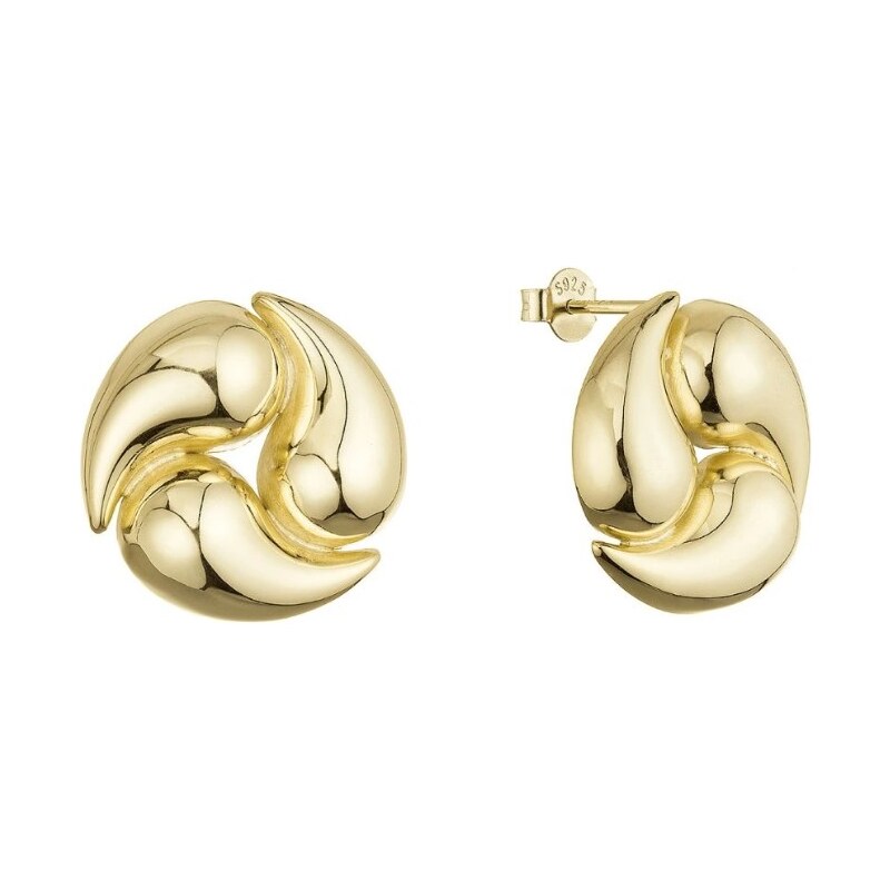 Evolution Group Pozlátené originálne náušnice zo striebra 61126 66582542