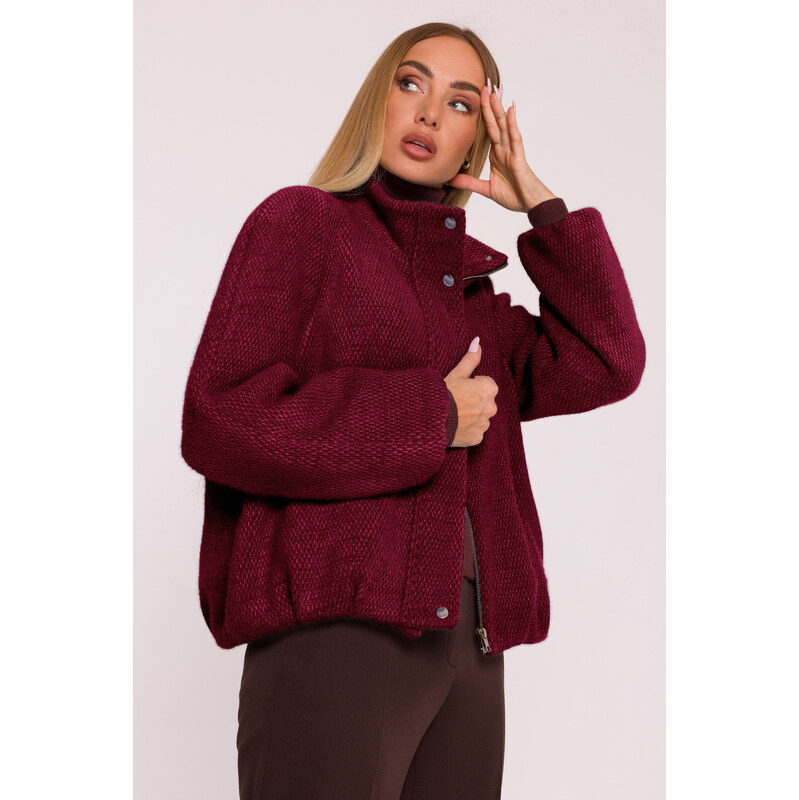 MOE Kabátová bunda | bordová M885 65473548