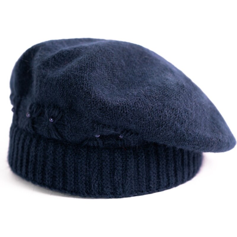 BASIC Art Of Polo Mäkký dámsky pletený baret s korálkami 23400 Delas 65474489