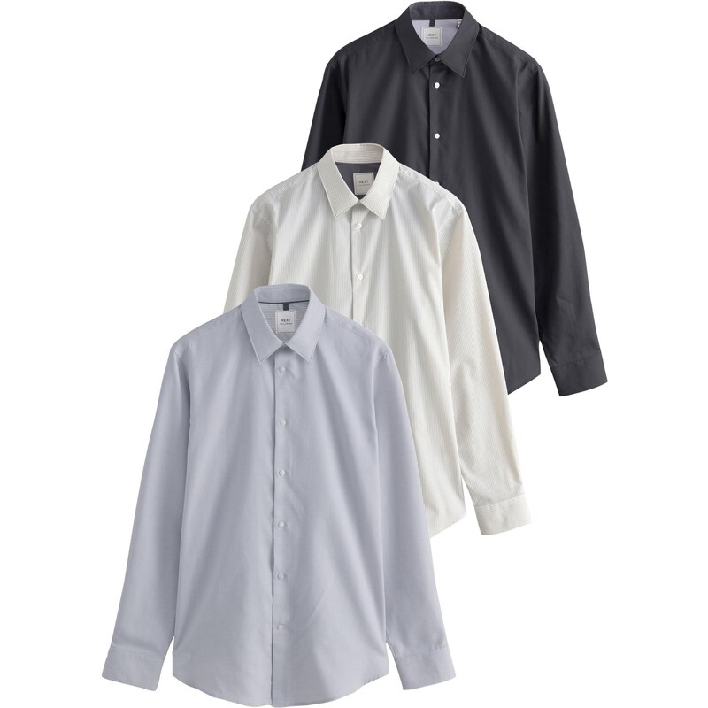 Next Košeľa svetlomodrá / antracitová / biela 65661961