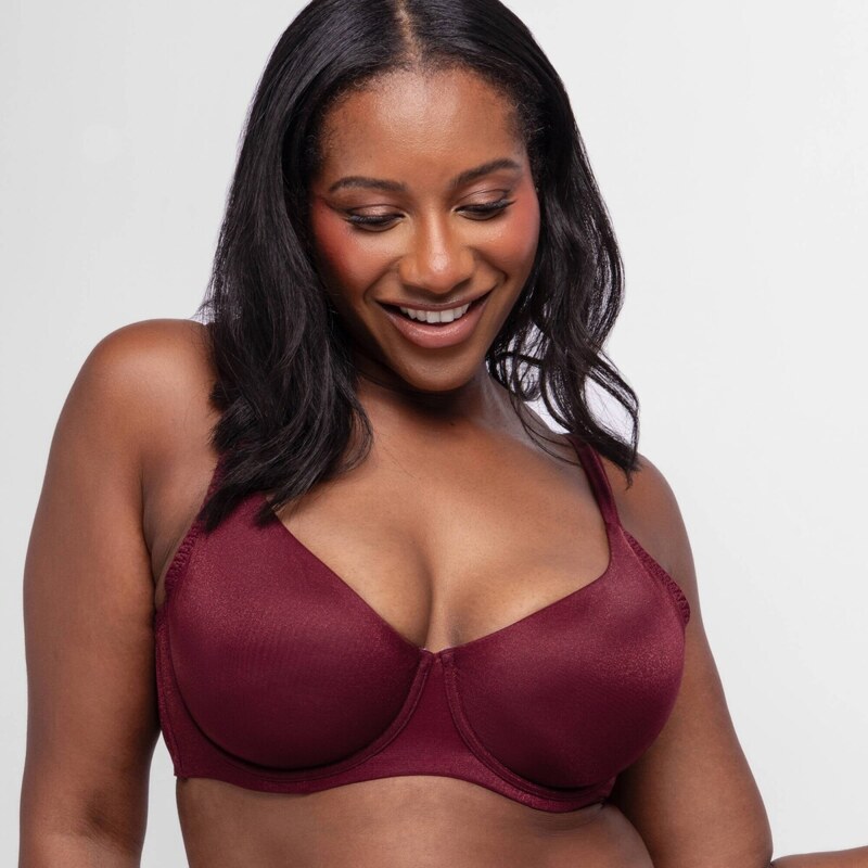 Bavlnená podprsenka Origins shimmers Dorina, s kosticami slivková 110 65474892