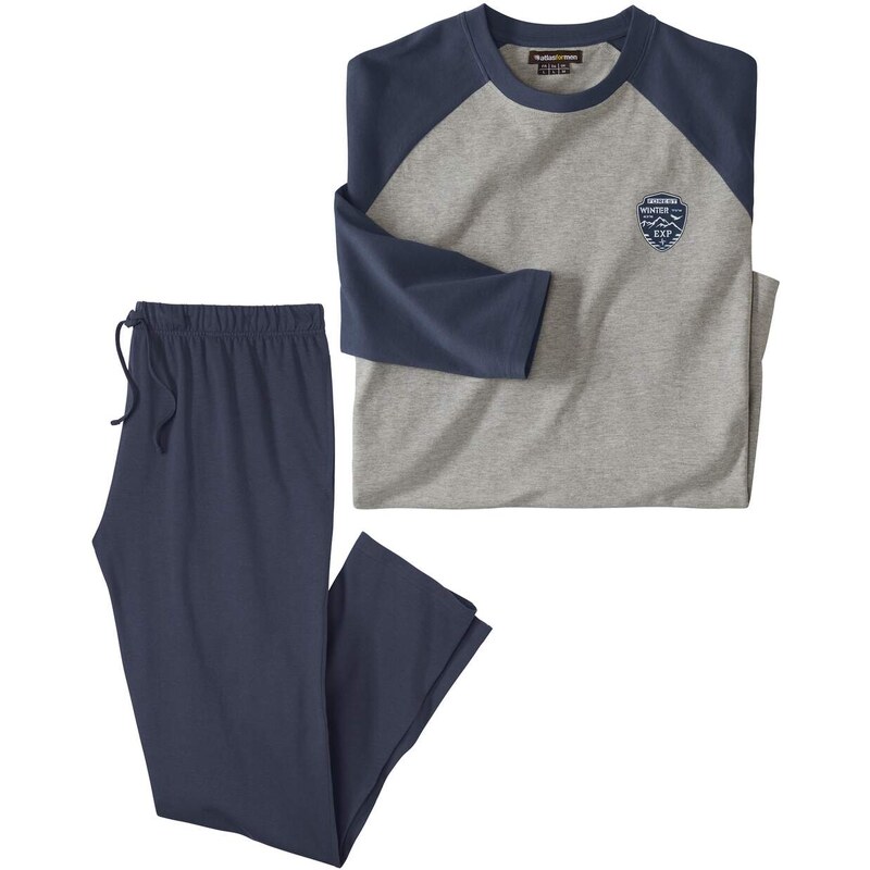 Džersejové pyžamo s raglánovými rukávmi Atlas For Men Modrá 65474708