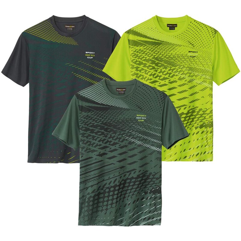 Sada 3 športových tričiek Atlas For Men Zelená 65474716