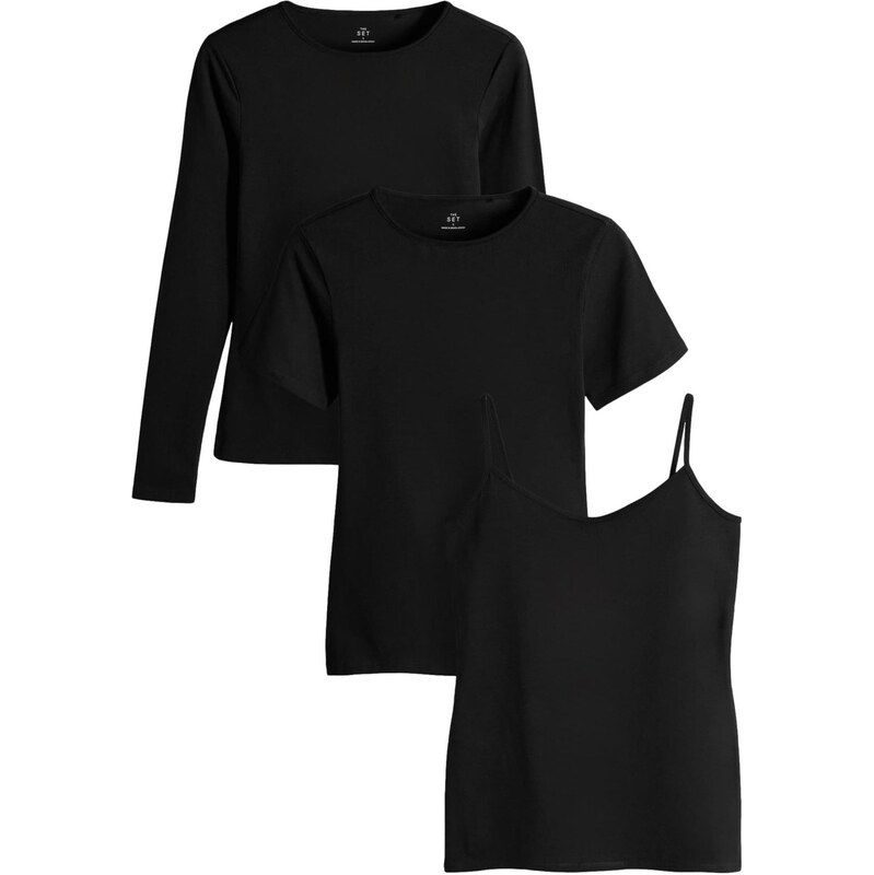 The Set Tričko Essential čierna 65663179