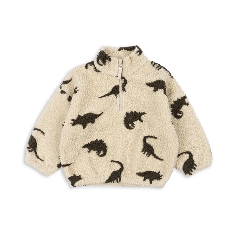 Detská mikina Konges Sløjd JODY TEDDY HALF ZIP GRS 65477830
