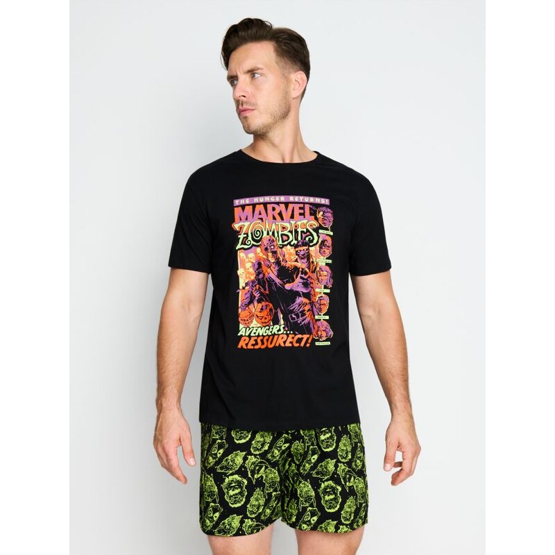 Sinsay - Bavlnená dvojdielna pyžama s potlačou Marvel Kawaii Art 65738302