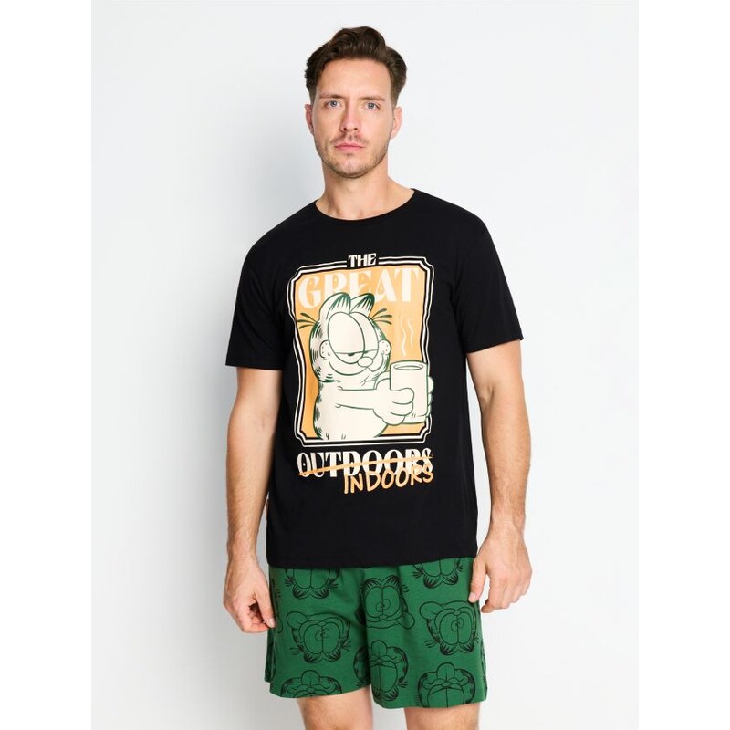 Sinsay - Bavlnená dvojdielna pyžama s potlačou Garfield - viacfarebná 65738274