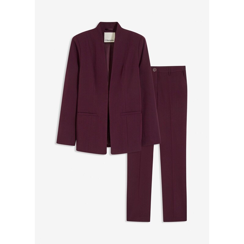 bonprix Nohavicový oblek (2-dielna sada), farba hnedá 65490252