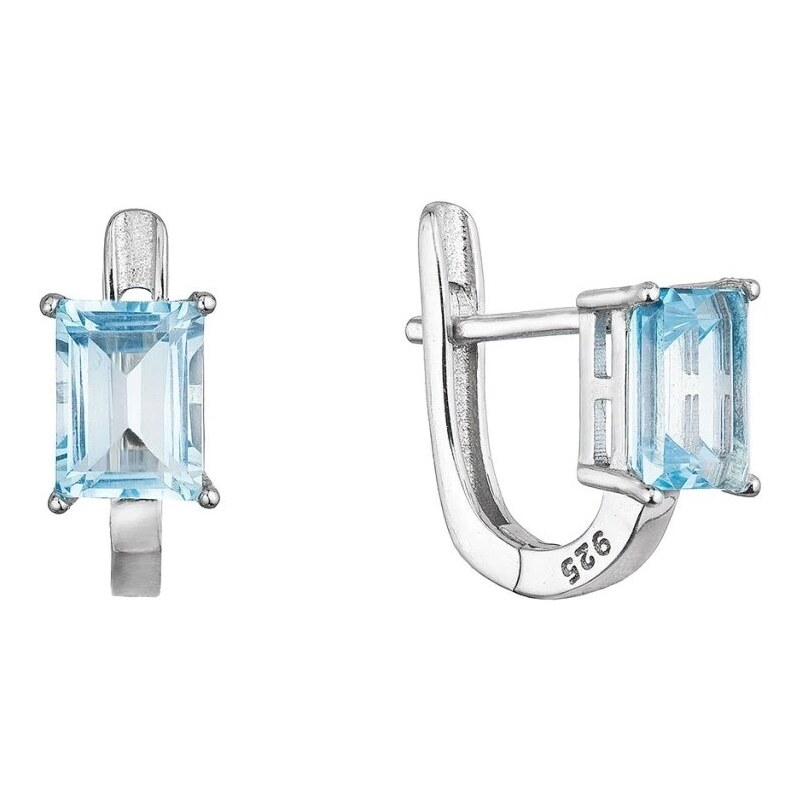 Evolution Group Strieborné visiace náušnice s pravým topazom 11498.3 66585360