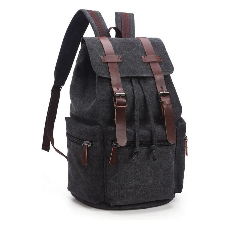 Canvasio plátený canvas retro batoh Andrade Čierny 30 l 65226718