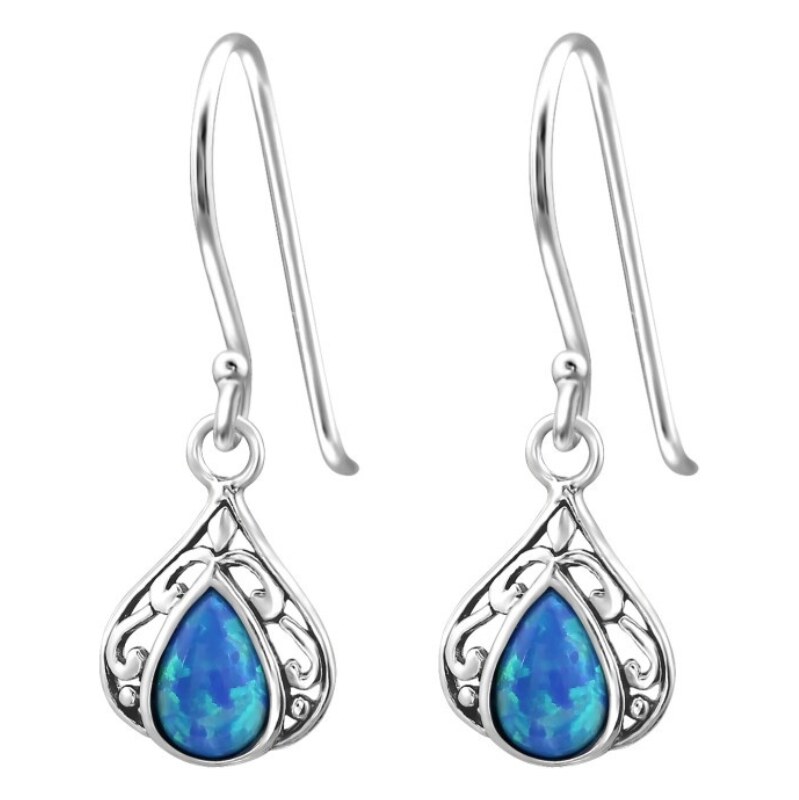 MAJYA Strieborné náušnice INNES modré 11897 66011981