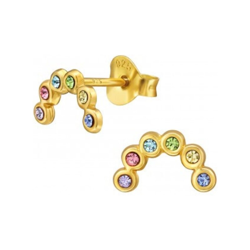 MAJYA Strieborné náušnice MILLI pozlátené 11902 66011983