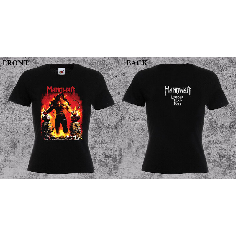 Fruit of the Loom Manowar - Louder Than Hell (dámske tričko) 65480833
