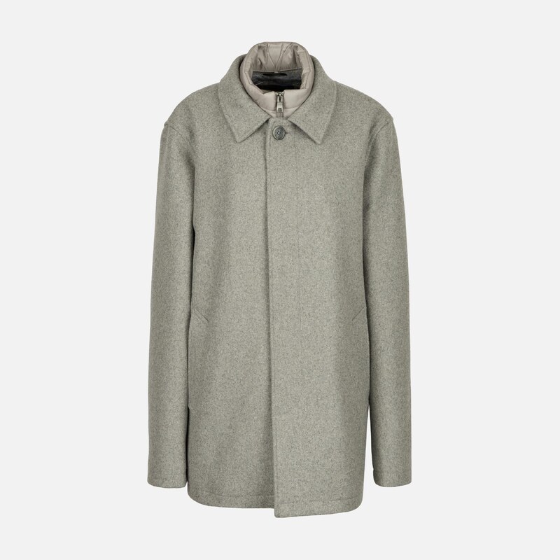 Grey Mens Coat Geox Monreale - Mens 65481260