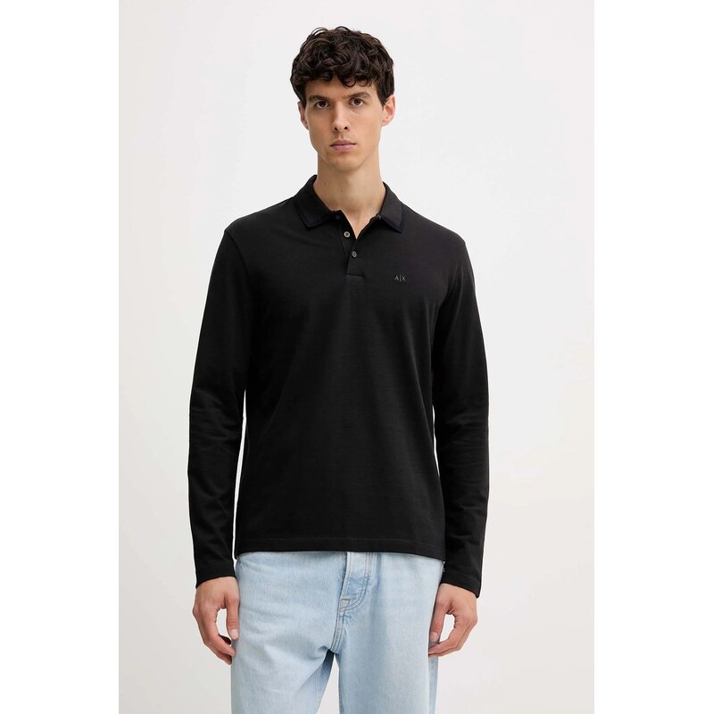 Bavlnené tričko s dlhým rukávom Armani Exchange 65481126