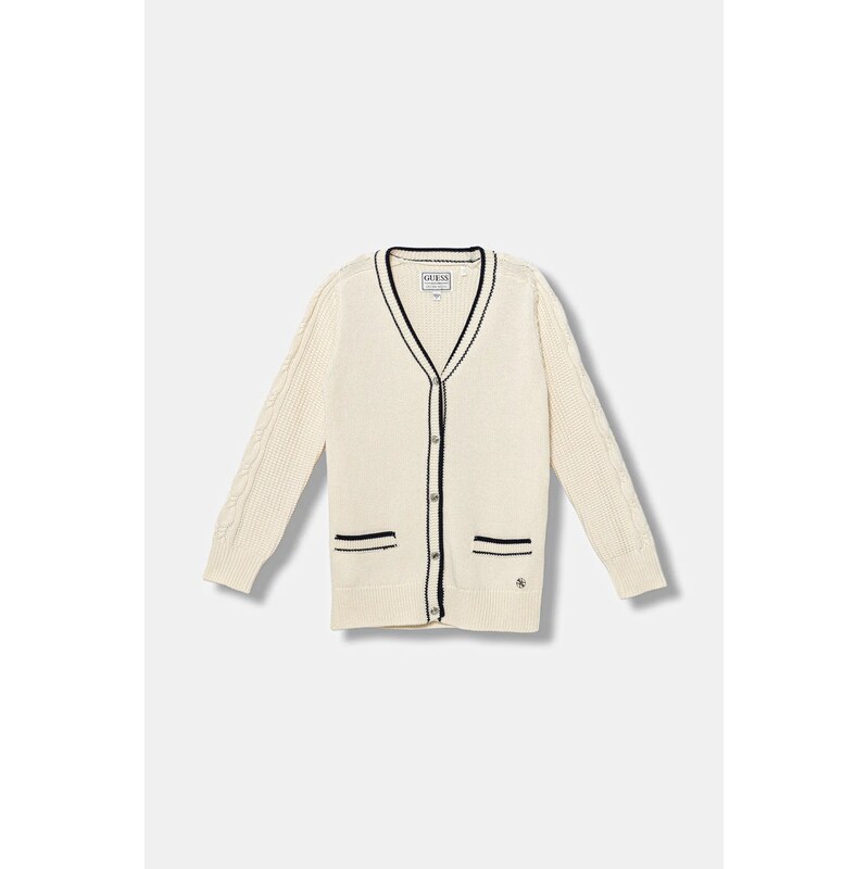 Detský kardigan s prímesou vlny Guess 65482110