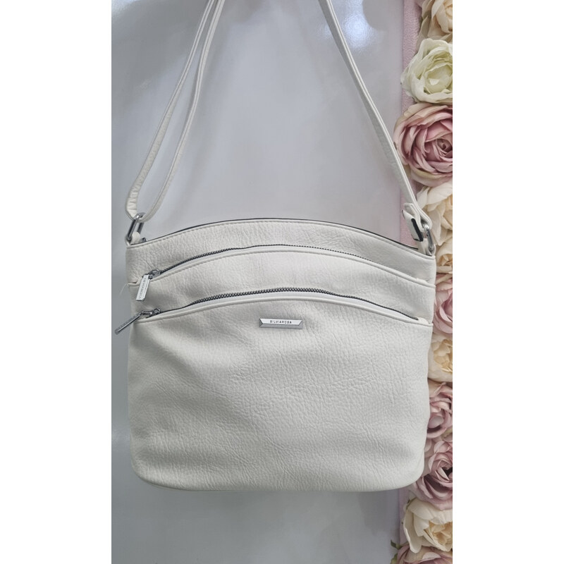 E-shop Katrins Fashion Biela crossbody kabelka tvojzips Silvia Rosa