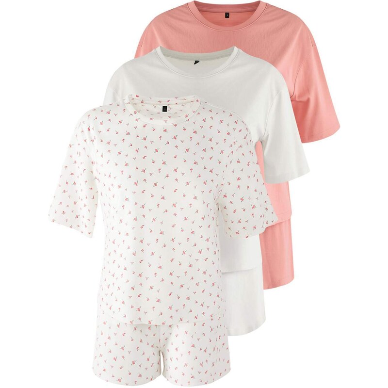 Trendyol Kraťasy mätová / svetloružová / biela 65678858