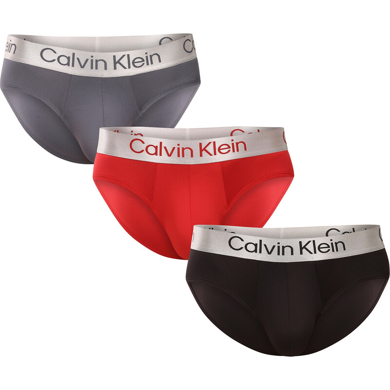 3PACK pánske slipy Calvin Klein viacfarebné (NB4122-0GU) 66421115