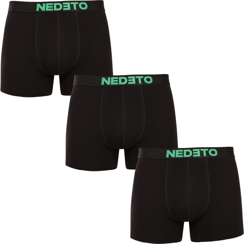 3PACK pánske boxerky Nedeto čierne (3NBC9) 65297773
